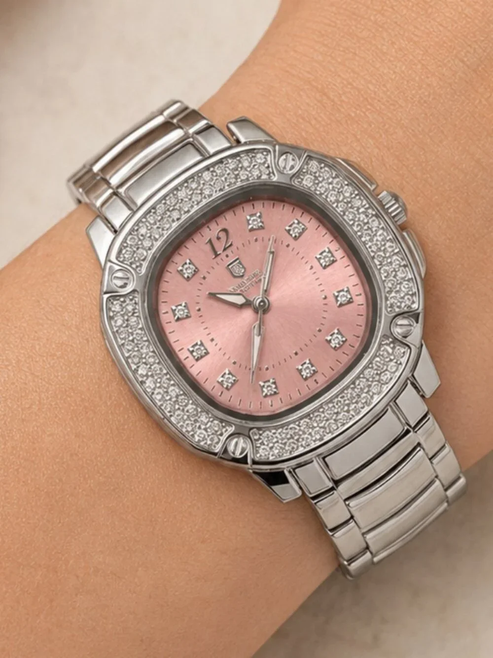 Montres Prestige x Invicta MPW-0191 Pink Crystal Watch 35mm NIB